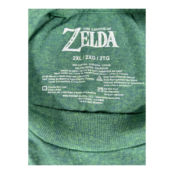 Nintendo Legend of Zelda Green T-shirt Sz 2XL - Picture 4 of 4